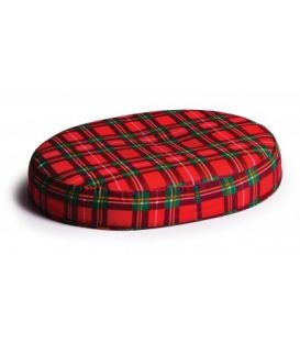 Foam Ring Seat Cushion - Red Plaid