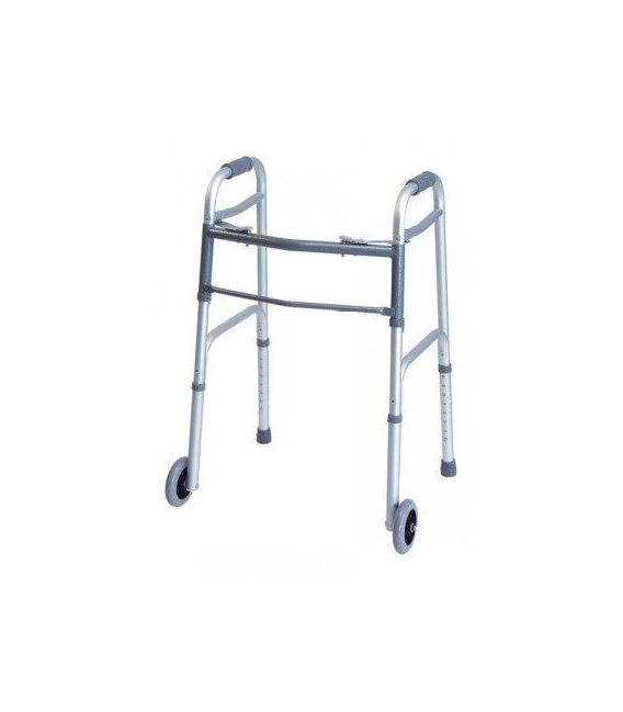 Lumex Everyday Dual Release Walker w/ Wheels - Silver