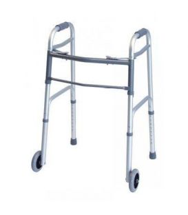 Lumex Everyday Dual Release Walker w/ Wheels - Silver