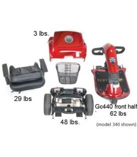 Golden Companion 350lb Capacity - 4 Wheel Scooter - Red