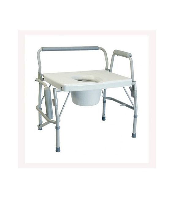 Lumex Imperial Collection 3-in-1 Steel Drop Arm Commode 600 lb. Weight Capacity