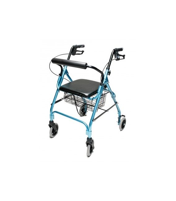 Lumex Walkabout Wide Lite Four-Wheel Rollator - Aqua