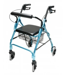 Lumex Walkabout Wide Lite Four-Wheel Rollator - Aqua