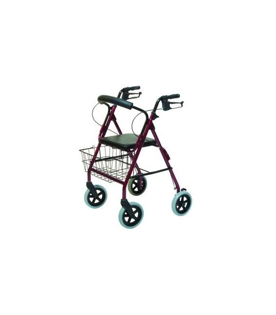Lumex Walkabout Four-Wheel Contour Deluxe Rollator - Burgundy 