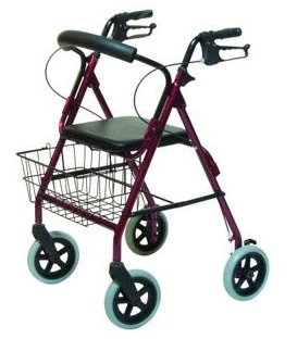 Lumex Walkabout Four-Wheel Contour Deluxe Rollator - Burgundy 