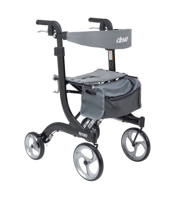 Nitro Aluminum Rollator, Tall Height, 10" Casters RTL10266-T Drive