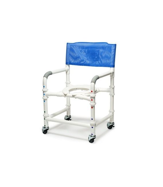 Lumex 18in PVC Knock-Down Shower Commode Chair