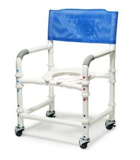 Lumex 18in PVC Knock-Down Shower Commode Chair