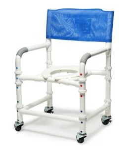 Lumex 18in PVC Knock-Down Shower Commode Chair