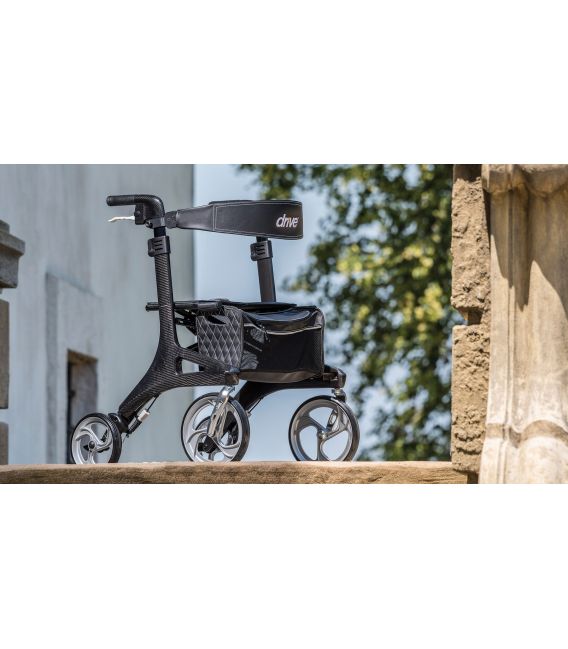 Nitro Elite CF, Carbon Fiber Walker Rollator Black -Drive
