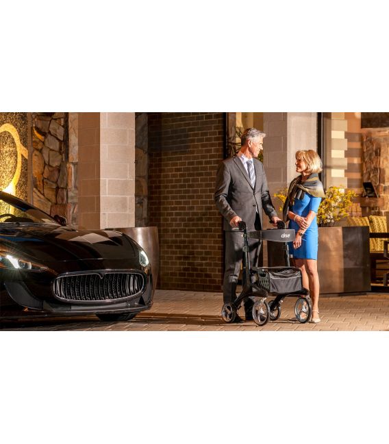 Nitro Elite CF, Carbon Fiber Walker Rollator Black -Drive