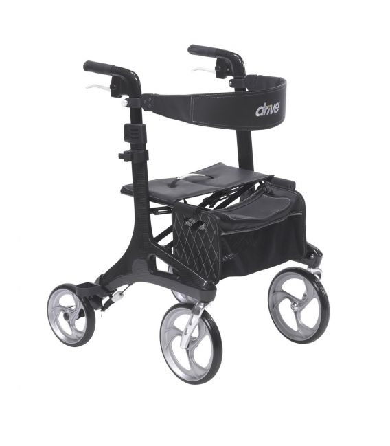 Nitro Elite CF, Carbon Fiber Walker Rollator Black -Drive
