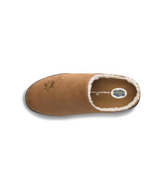 Dr. Comfort Women's Cozy Diabetic Slippers - Camel
