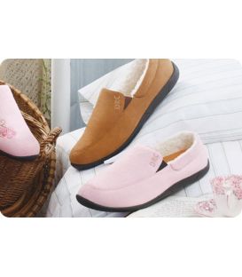 Dr. Comfort Women's Cuddle Diabetic Slippers - Camel