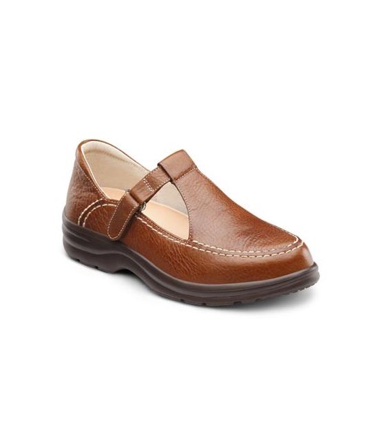 Dr. Comfort Women's Lu Lu Diabetic Shoes - Chestnut