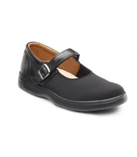 Dr. Comfort Women's Merry Jane Diabetic Shoes - Black Lycra