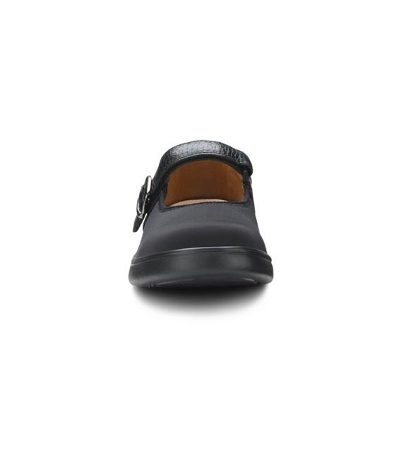 Dr. Comfort Women's Merry Jane Diabetic Shoes - Black Lycra