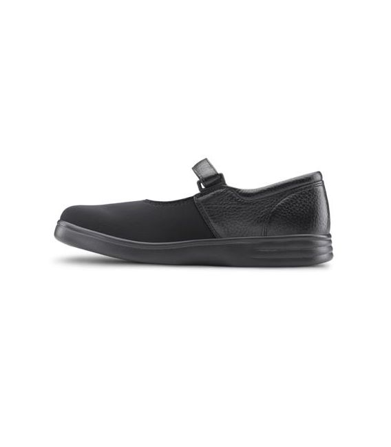 Dr. Comfort Women's Merry Jane Diabetic Shoes - Black Lycra