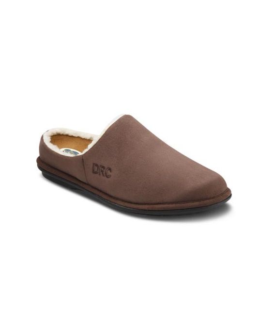 Dr. Comfort Men's Easy Diabetic Slippers - Chocolate