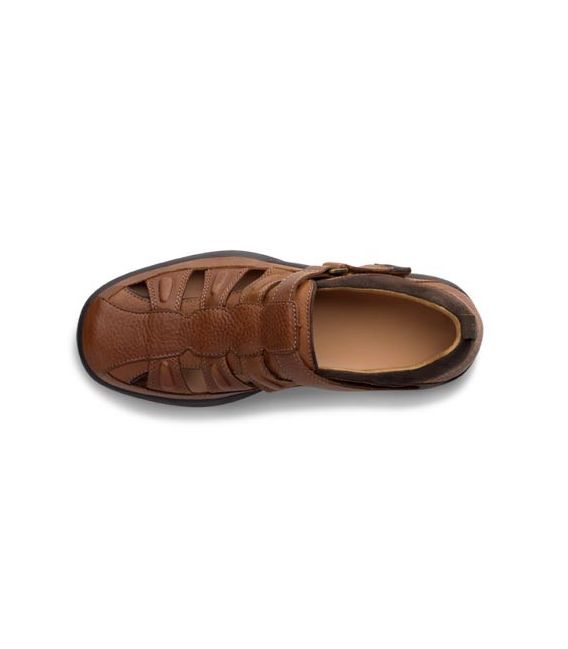 Dr. Comfort Men's Fisherman Diabetic Sandals - Chestnut