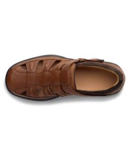 Dr. Comfort Men's Fisherman Diabetic Sandals - Chestnut
