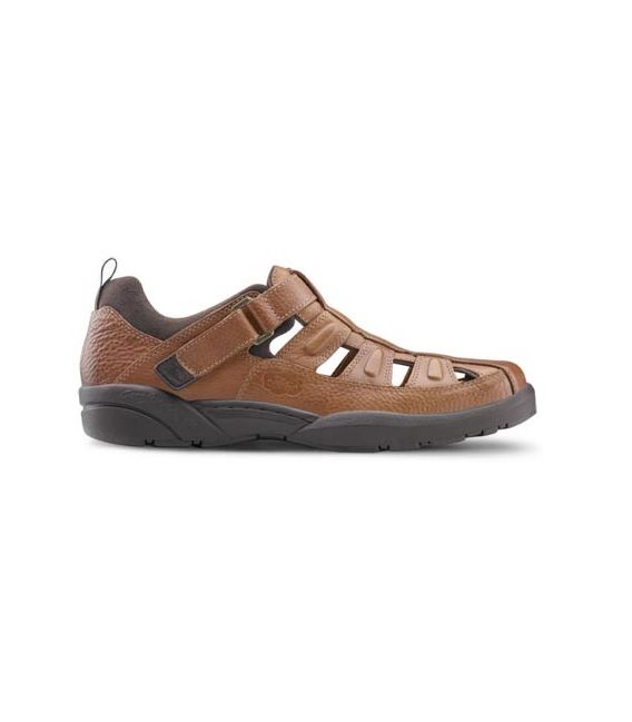 Dr. Comfort Men's Fisherman Diabetic Sandals - Chestnut