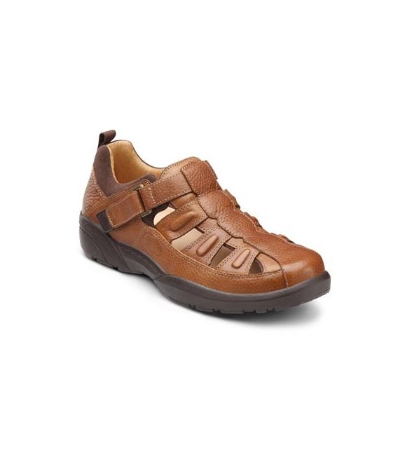 Dr. Comfort Men's Fisherman Diabetic Sandals - Chestnut