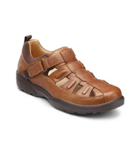Dr. Comfort Men's Fisherman Diabetic Sandals - Chestnut