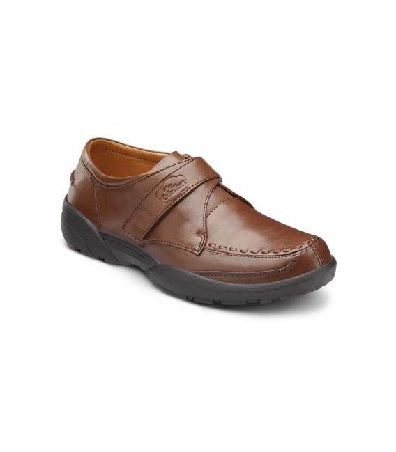 Dr. Comfort Men's Frank Diabetic Shoes - Bark