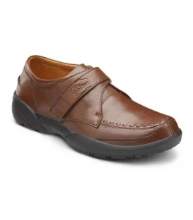 Dr. Comfort Men's Frank Diabetic Shoes - Bark