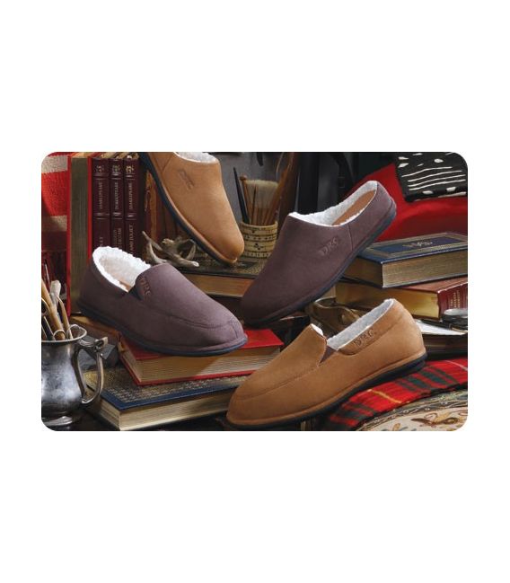 Dr. Comfort Men's Relax Diabetic Slippers - Camel
