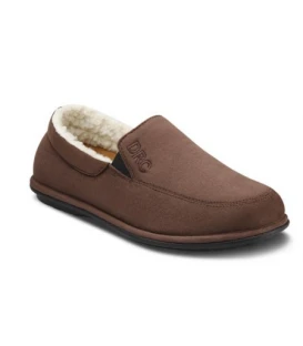 Dr. Comfort Men's Relax Diabetic Slippers 5220 - Chocolate