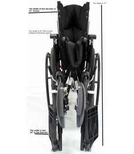 Karman KM-5000F Ultralight Manual Aluminum Reclining Wheelchair 36 lbs
