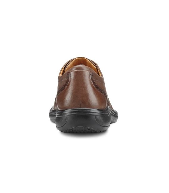 Dr. Comfort Men's Wing Diabetic Shoes - Chestnut