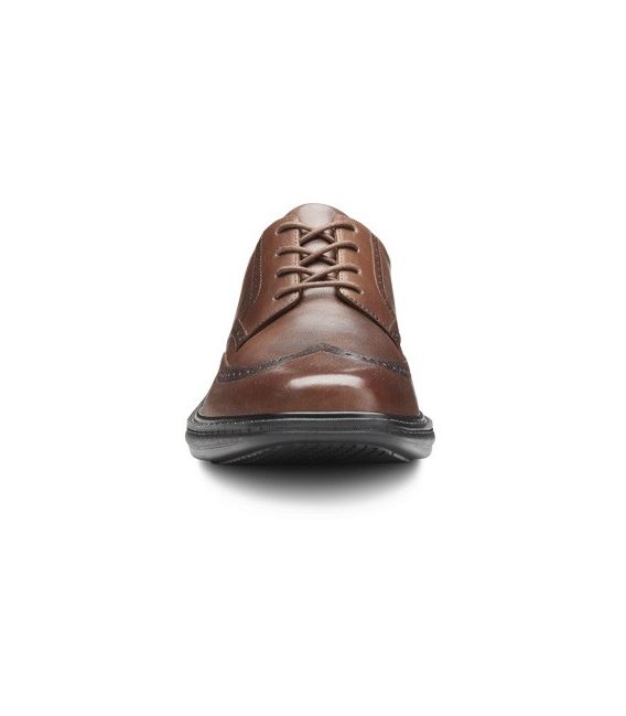 Dr. Comfort Men's Wing Diabetic Shoes - Chestnut
