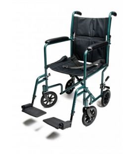 EJ789-1  Lightweight Aluminum Transport Chair, 17", Green