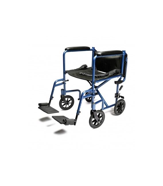 EJ781-1  Lightweight Aluminum Transport Chair, 17", Red