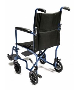 EJ781-1  Lightweight Aluminum Transport Chair, 17", Red