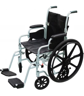 Drive Poly Fly High Strength 18"-20" Lightweight Combo Transport Wheelchair