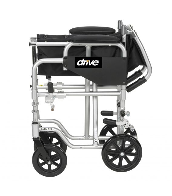 Drive Poly Fly High Strength 18"-20" Lightweight Combo Transport Wheelchair