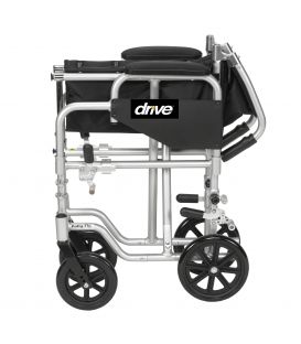 Drive Poly Fly High Strength 18"-20" Lightweight Combo Transport Wheelchair