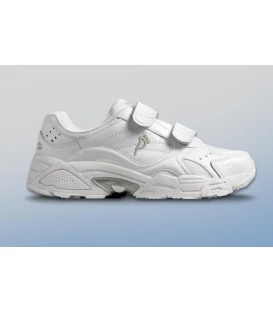 Ped-Lite Men's Austin Diabetic Shoes with Velcro - White