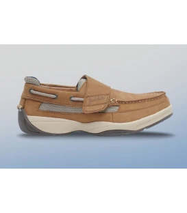 Ped-Lite Men's Oliver Diabetic Shoes with Velcro - Tan
