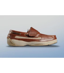 Ped-Lite Men's Oliver Diabetic Shoes with Velcro - Brown