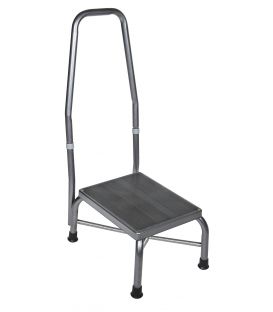 Bariatric Footstool with Handrail with Non Skid Rubber Platform