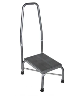 Bariatric Footstool with Handrail with Non Skid Rubber Platform