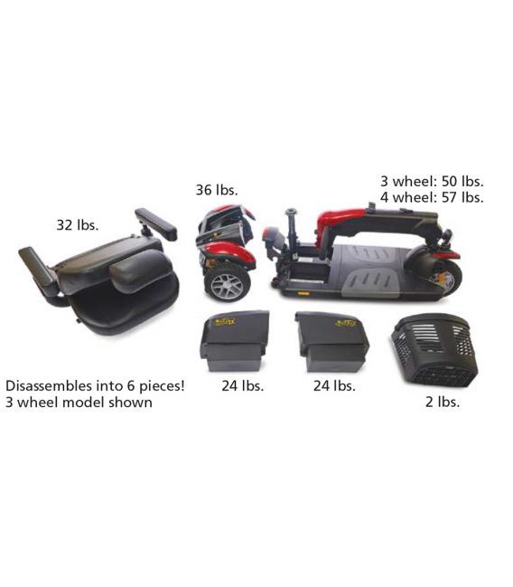 Golden Buzzaround Extreme LX Luxury 4-Wheel Travel Scooter GB149