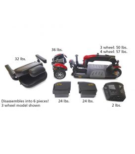 Golden Buzzaround Extreme LX Luxury 4-Wheel Travel Scooter GB149