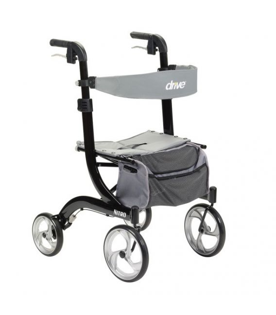 Nitro Euro-Style Aluminum 4 Wheel Walker Rollator by Drive Medical