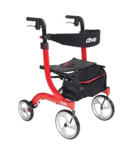 Nitro Euro-Style Aluminum 4 Wheel Walker Rollator by Drive Medical